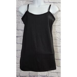 CDP&Co. Black Adjustable Spaghetti Strap Tank Top Small Lightweight Soft Stretch